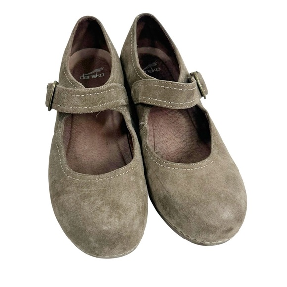 DANSKO Sandra Tan Suede Mary Jane Wedge Shoes 41 - Picture 3 of 8
